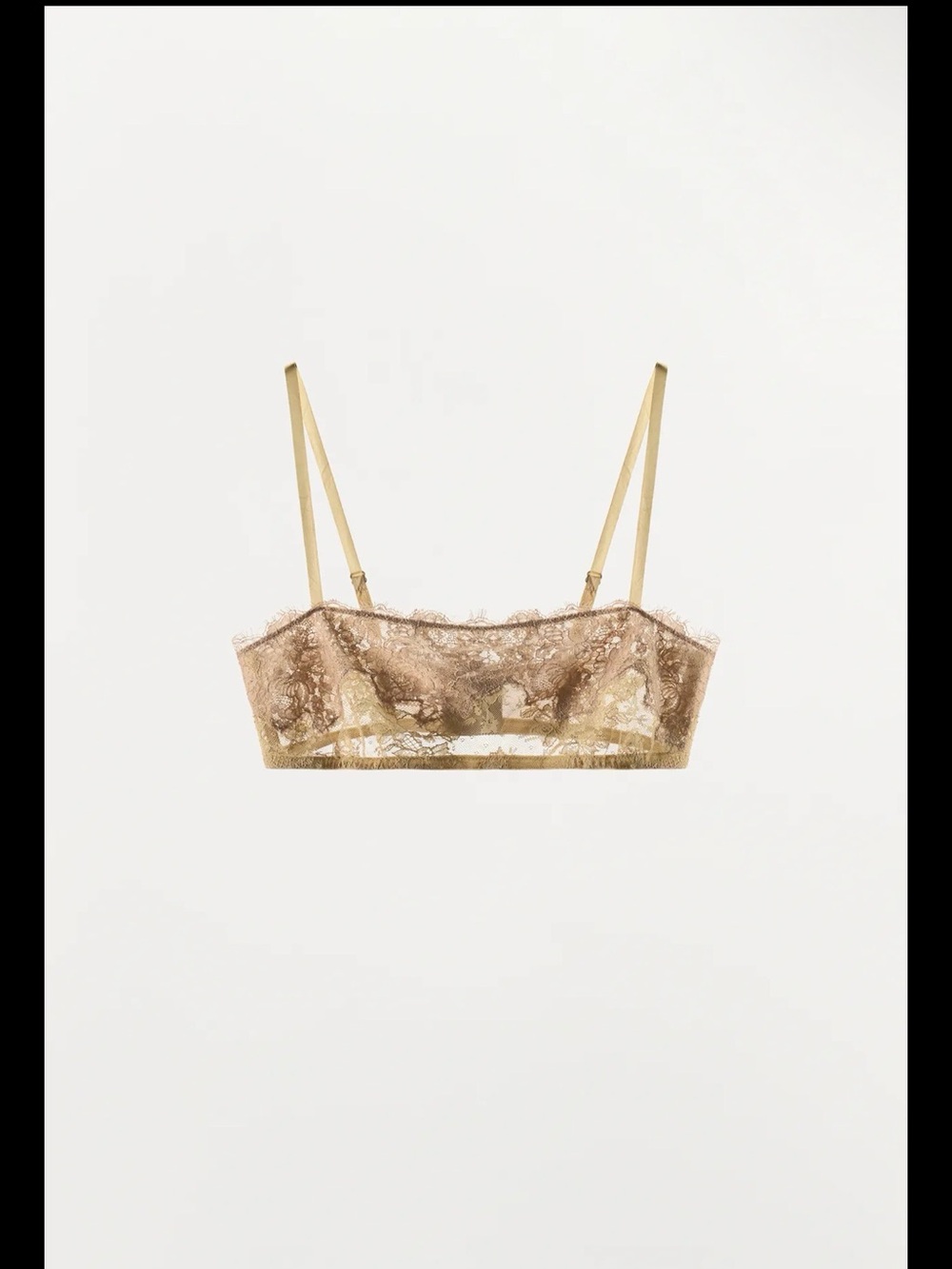 Zara Gold Lace Camisole Bralette
